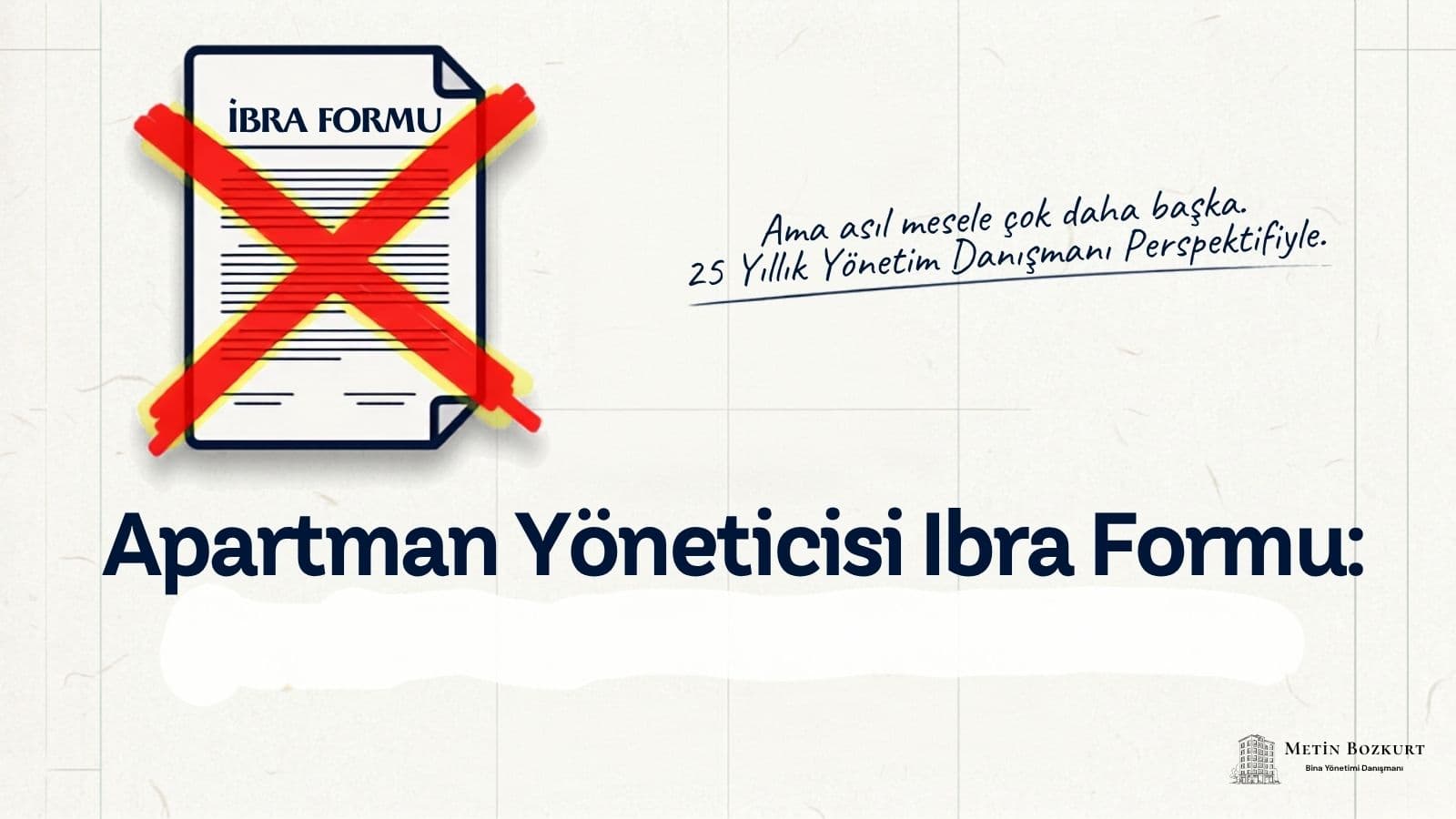 Apartman Yöneticisi İbra Formu